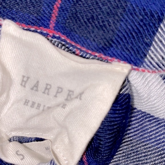 Harper blue plaid shirt size small - Picture 4 of 8